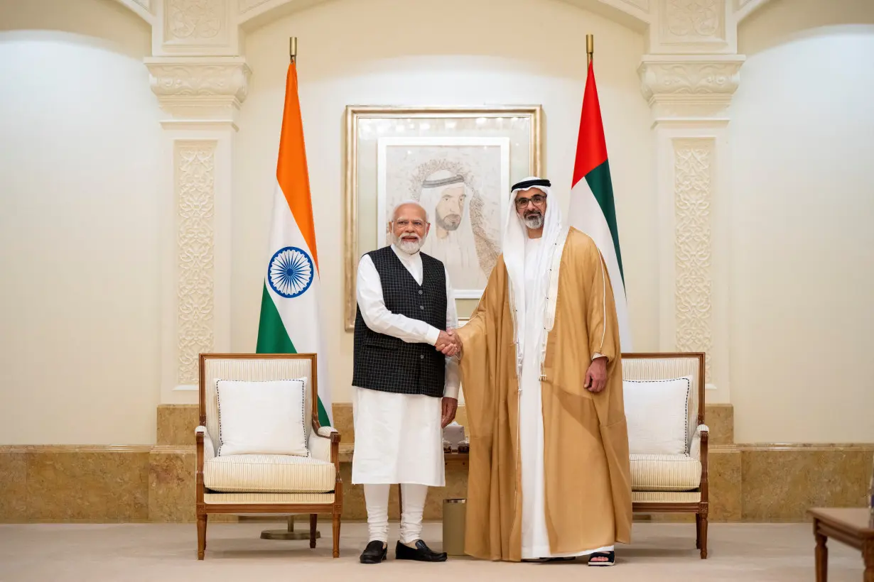 Indian PM Modi visits UAE