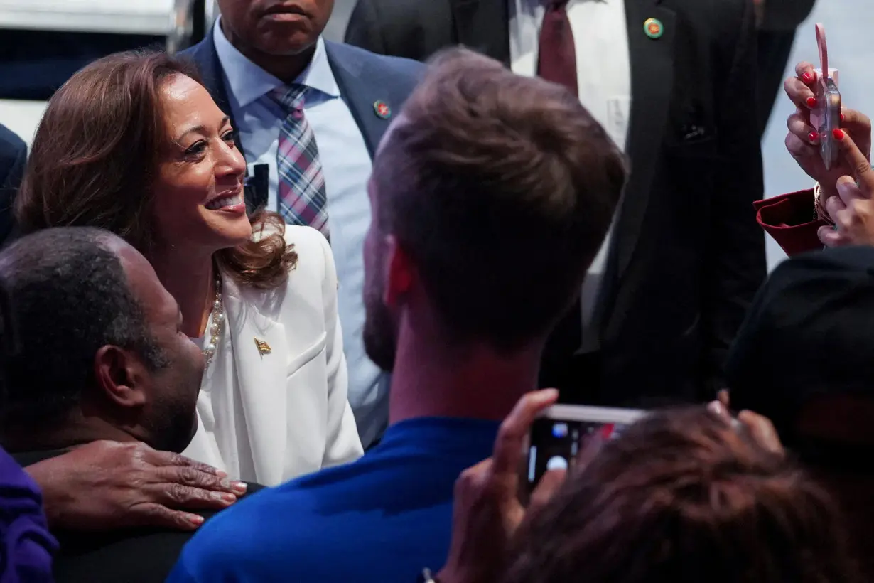 FILE PHOTO: Democratic presidential nominee and U.S. Vice President Kamala Harris rally in Savannah