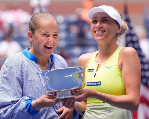 This tennis player was supposed to be at her wedding. But winning the US Open women’s doubles title changed her plans