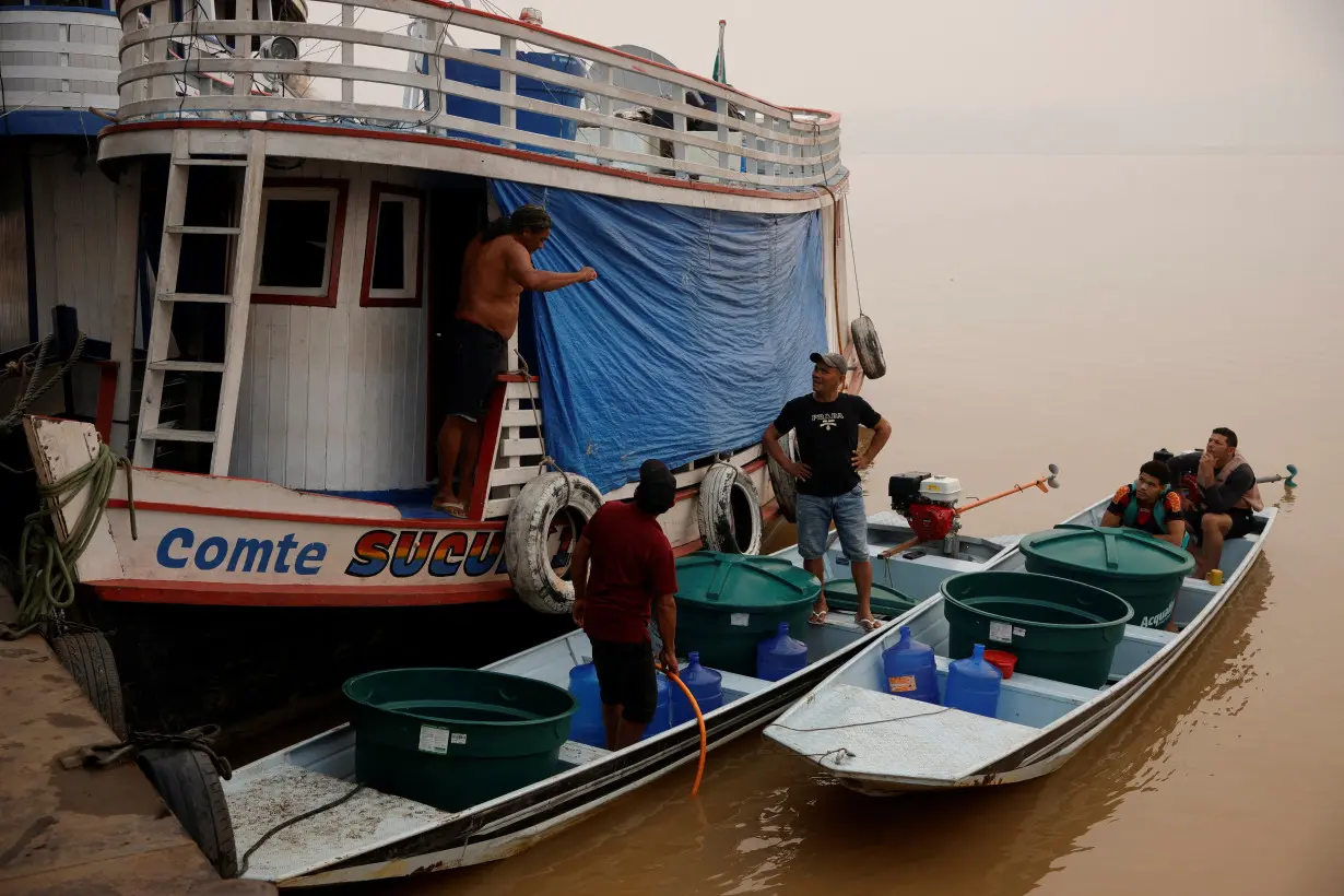 Drought in the Madeira River in Amazon