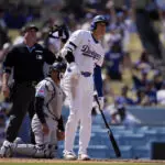 Shohei Ohtani hits 46th homer to tie career high on sweltering day at Dodger Stadium