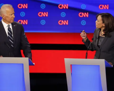 Harris' past debates: A prosecutor's style with narrative flair but risks in a matchup with Trump