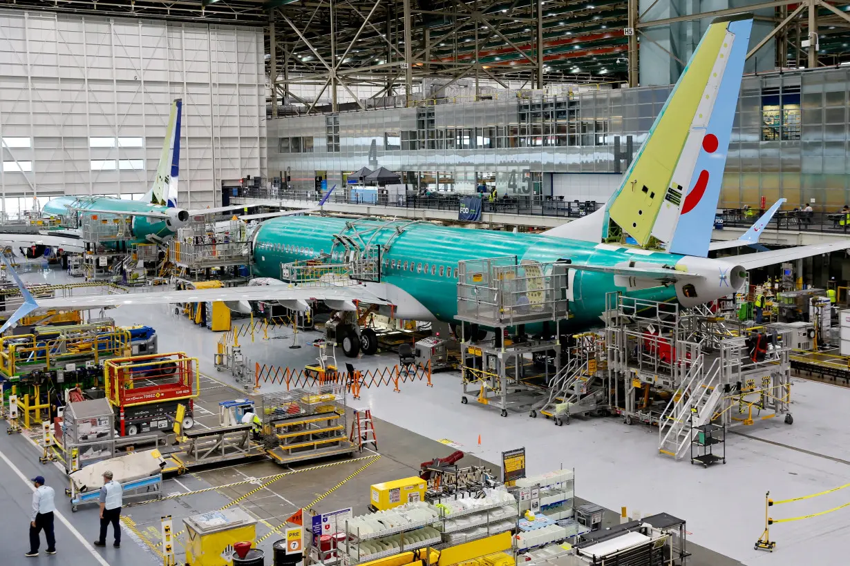 FILE PHOTO: Boeing 737 MAX aircraft are assembled at the company's plant in Renton