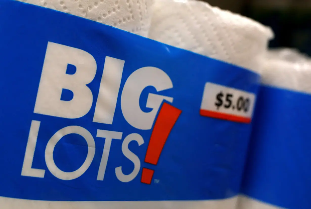 FILE PHOTO: Big Lots brand paper towels are seen in a store in Niles