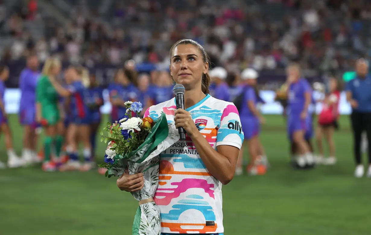 Alex Morgan played the final game of her illustrious career on Sunday.