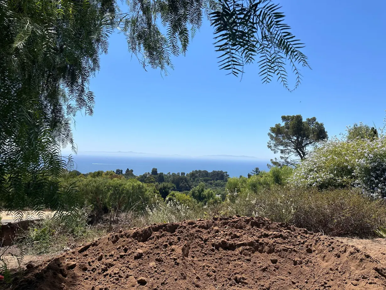 Landslide damage in California