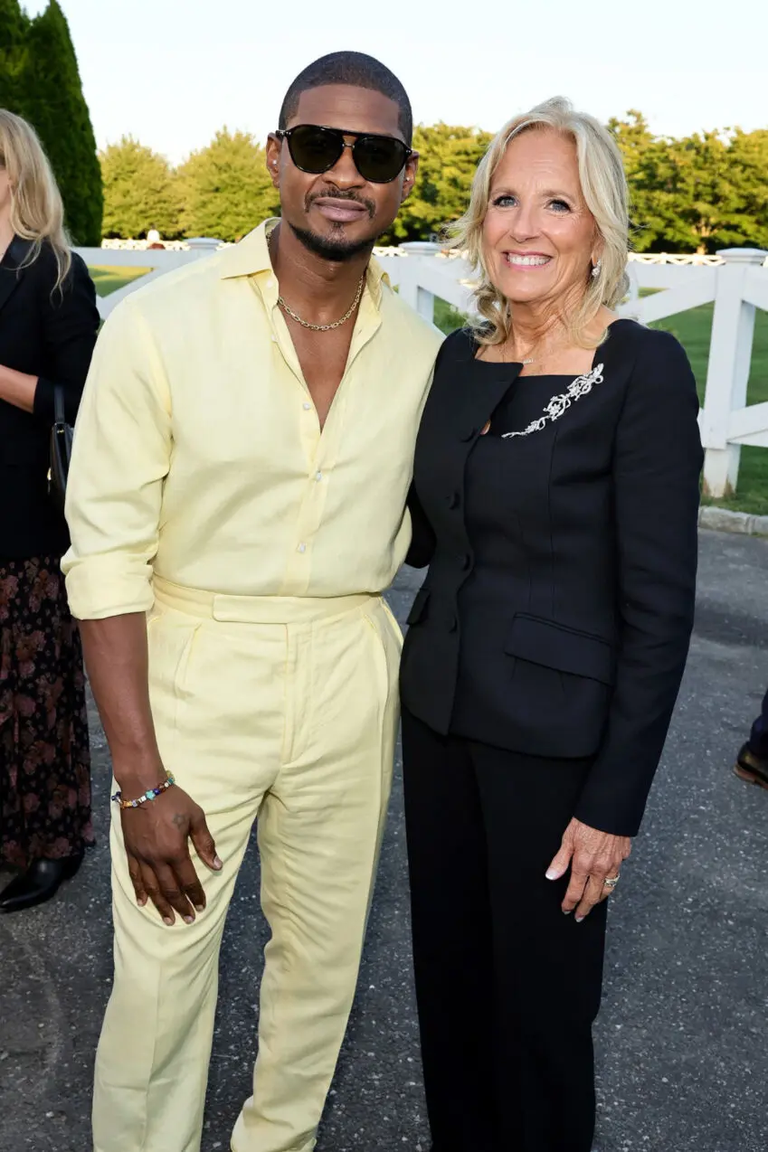 Usher and first lady Jill Biden enjoyed Ralph Lauren's Bridgehampton affair.