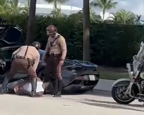 Video shows Miami Dolphins player on the ground, detained by police