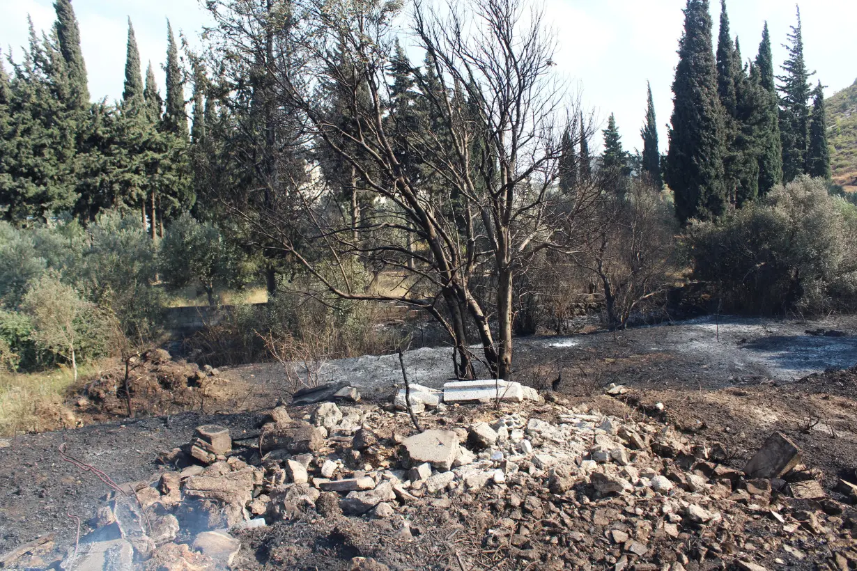 Aftermath of Israeli strike in Hama