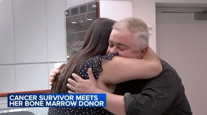 Cancer survivor and bone marrow donor who saved her life meet in Illinois