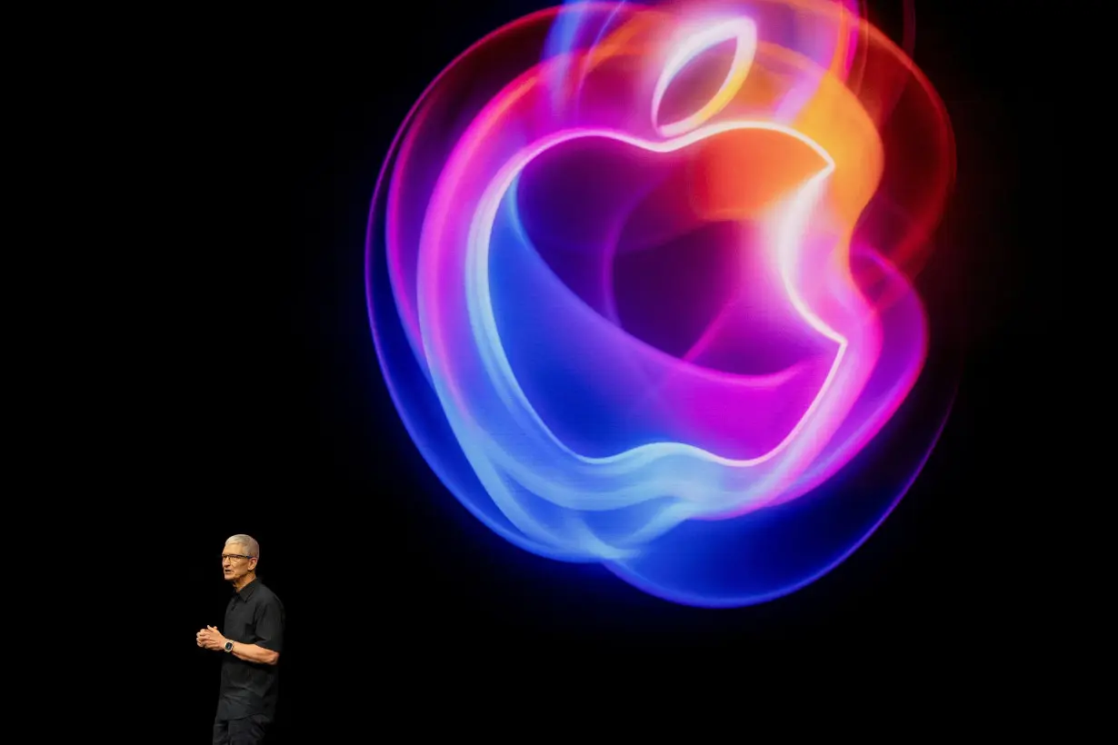 Apple holds an event at the Steve Jobs Theater on its campus in Cupertino