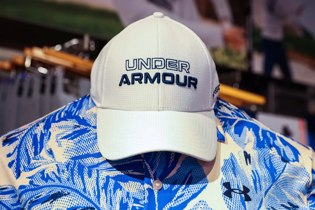 Under Armour clothing is seen for sale in a store in Manhattan, New York City