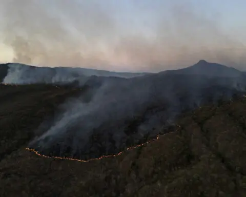 During Brazil's worst drought, wildfires rage and the Amazon River falls to a record low