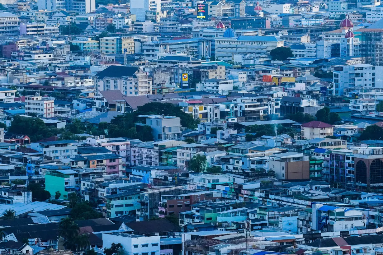 Bangkok's skyline photographed during sunset in Bangkok