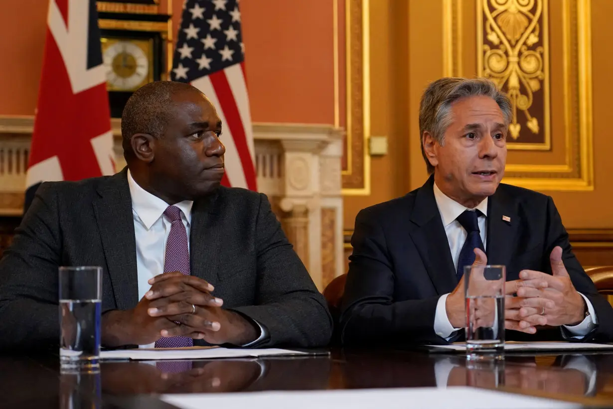 U.S. Secretary of State Blinken meets Britain's Foreign Secretary David Lammy, in London