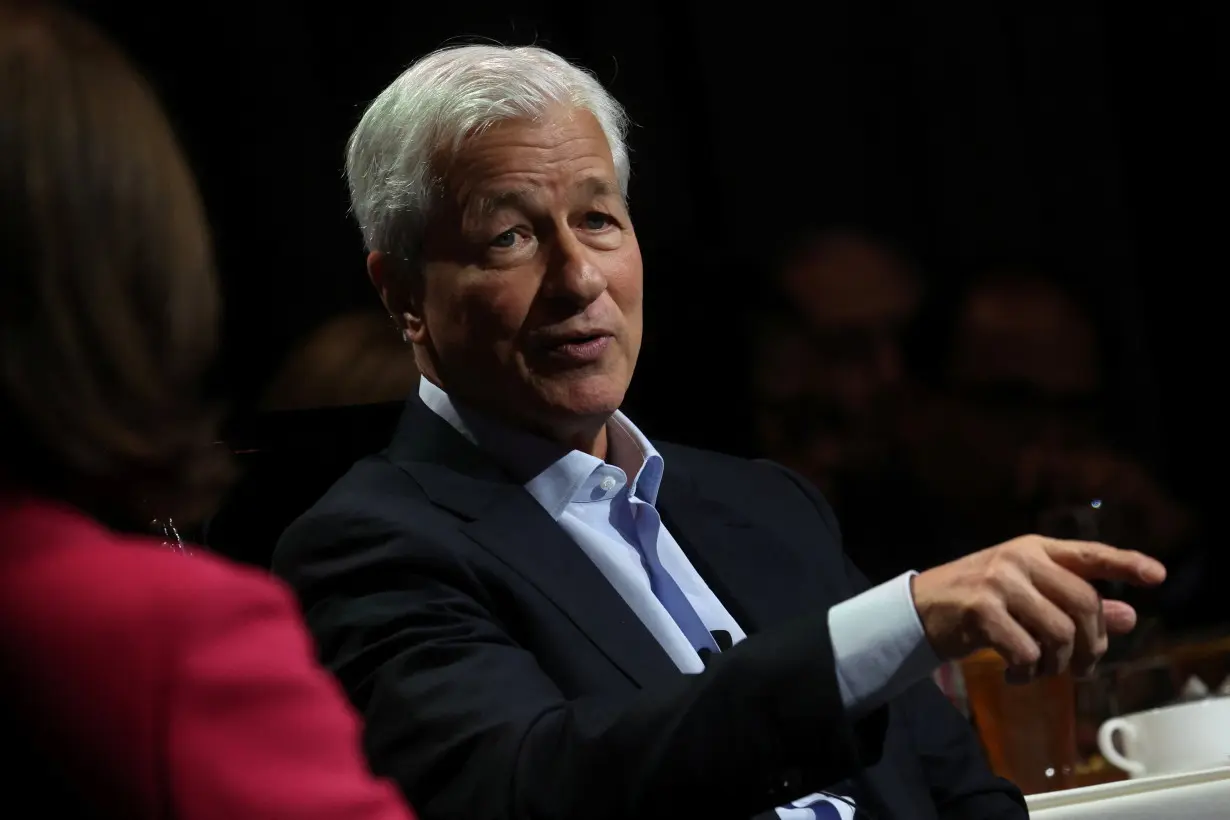 Jamie Dimon (CEO) of JPMorgan Chase & Co. speaks to the Economic Club of New York