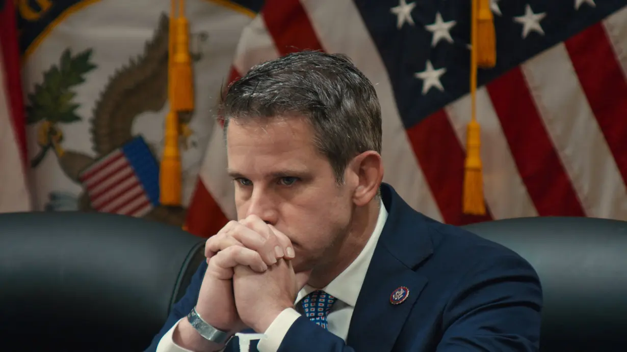 Former U.S. Rep. Adam Kinzinger (R-IL) appears in a scene from the documentary film 