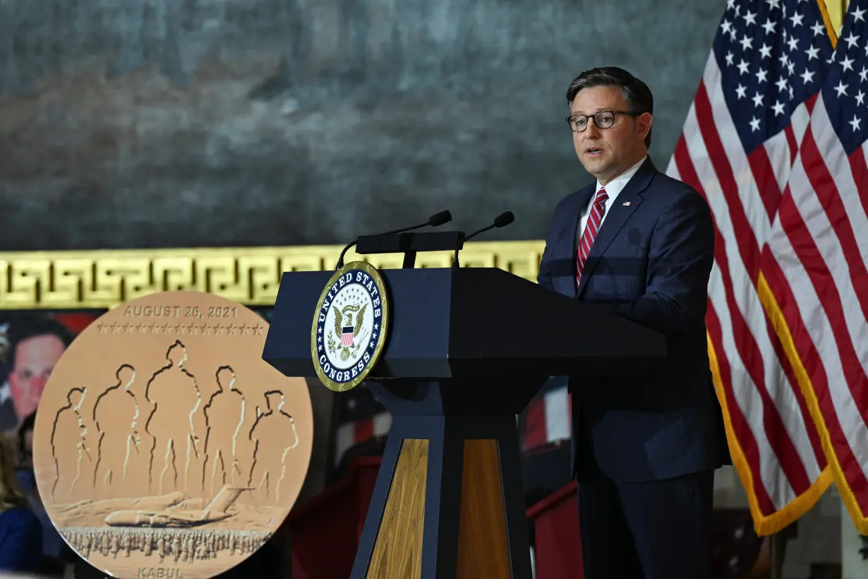 U.S. House Speaker Johnson and Congressional leaders host a Congressional Gold Medal Ceremony for Kabul fallen service members