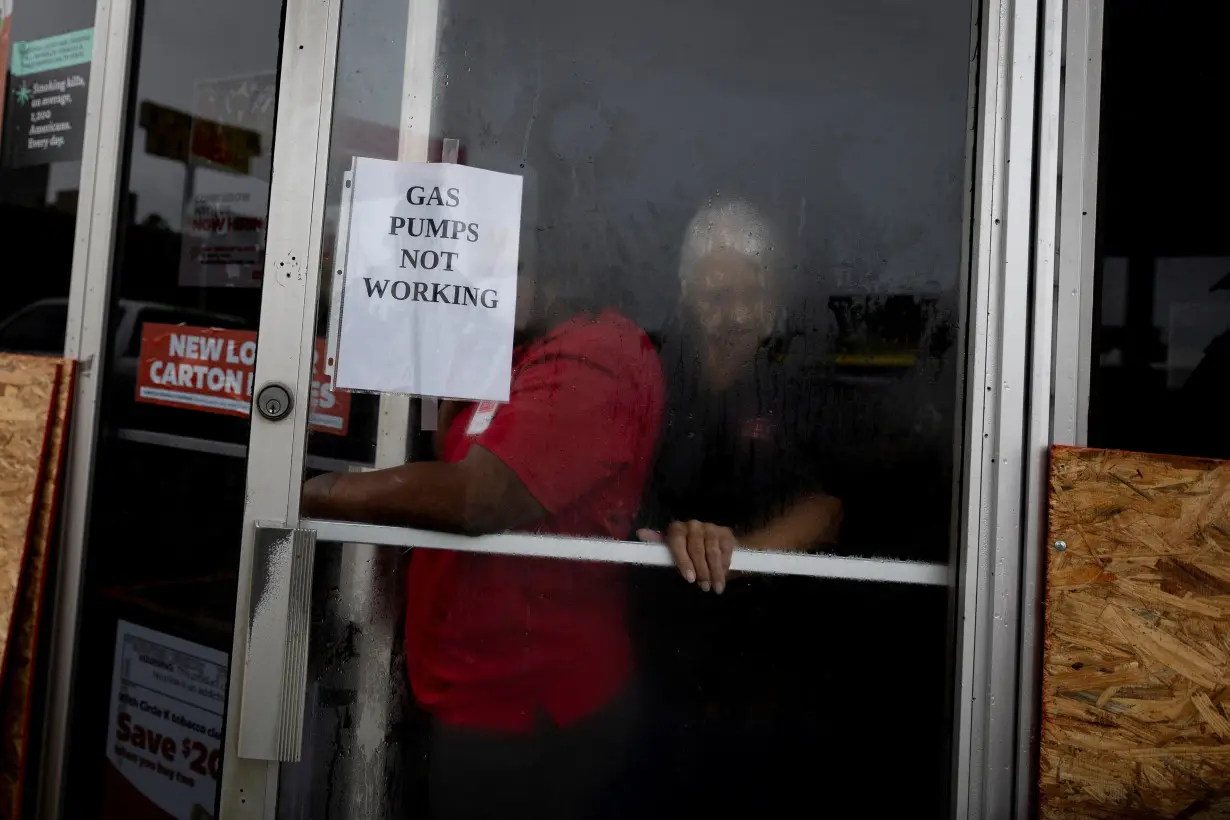 Tropical Storm Francine intensifies before its expected landfall on the U.S. Gulf Coast, in Morgan City, Louisiana