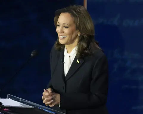 The Latest: The debate between Trump and Harris in Philadelphia has come to an end