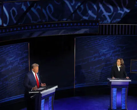 Harris and Trump shake hands for the first time during debate