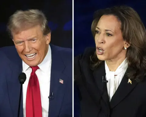 Harris presses a more forceful case against Trump than Biden did on abortion, economy and democracy