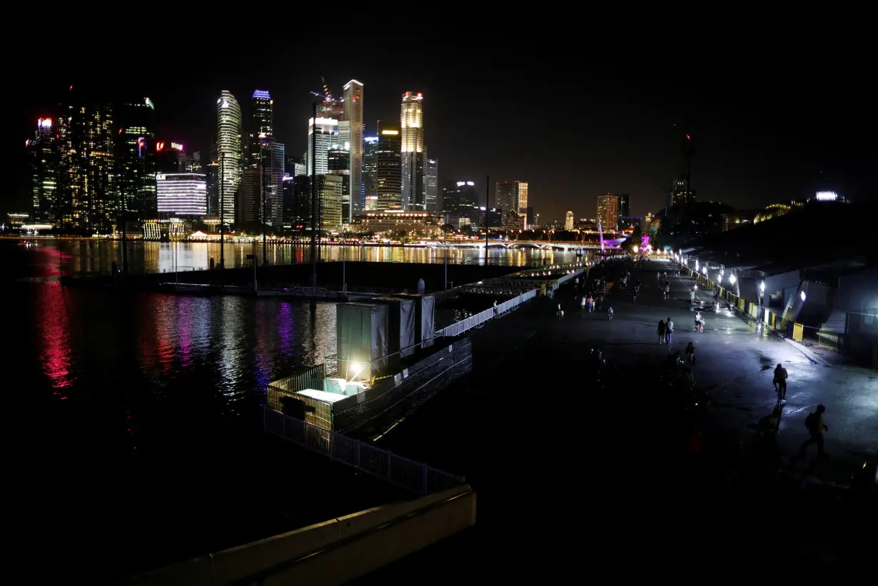 FILE PHOTO: A view of the city skyline in Singapore