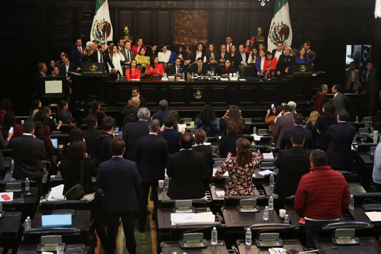 Mexico's Senate debates a highly contested proposal on judicial reform, in Mexico City