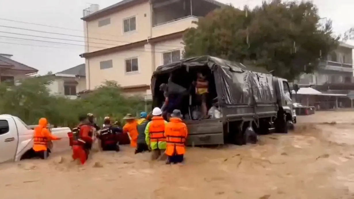 Flooding in Chiang Rai province in Thailand