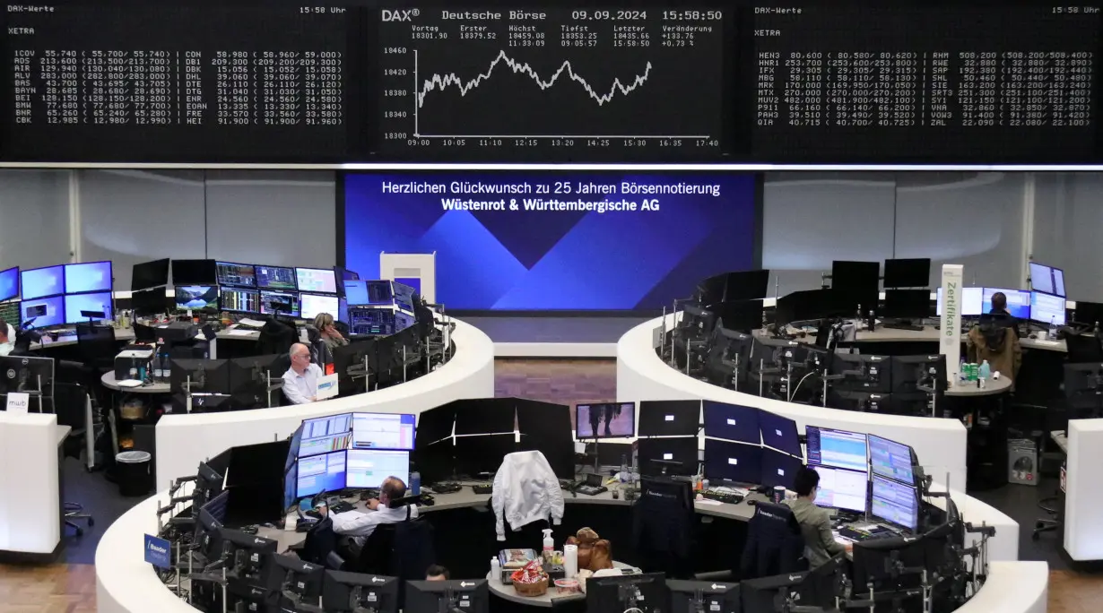 German share price index DAX graph is pictured at the stock exchange in Frankfurt