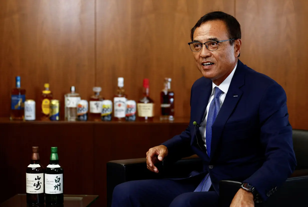 Suntory Holdings CEO Tak Niinami who is also the Chairperson of the Japan Association of Corporate Executives speaks during a Reuters Newsmaker event in Tokyo