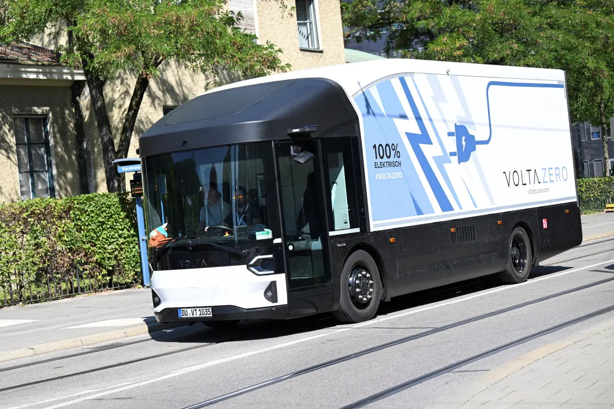 FILE PHOTO: A Volta Zero electric truck is seen during the 2023 Munich Auto Show