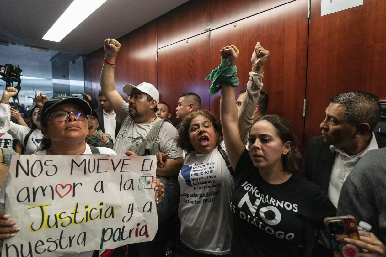 Mexico’s Senate approves a contentious judicial overhaul after protesters storm the chamber