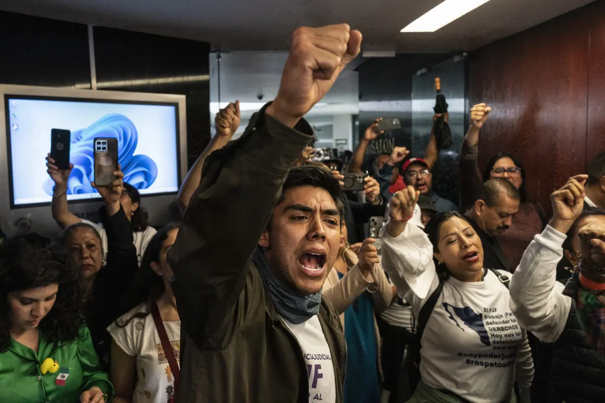 Mexico’s Senate approves a contentious judicial overhaul after protesters storm the chamber