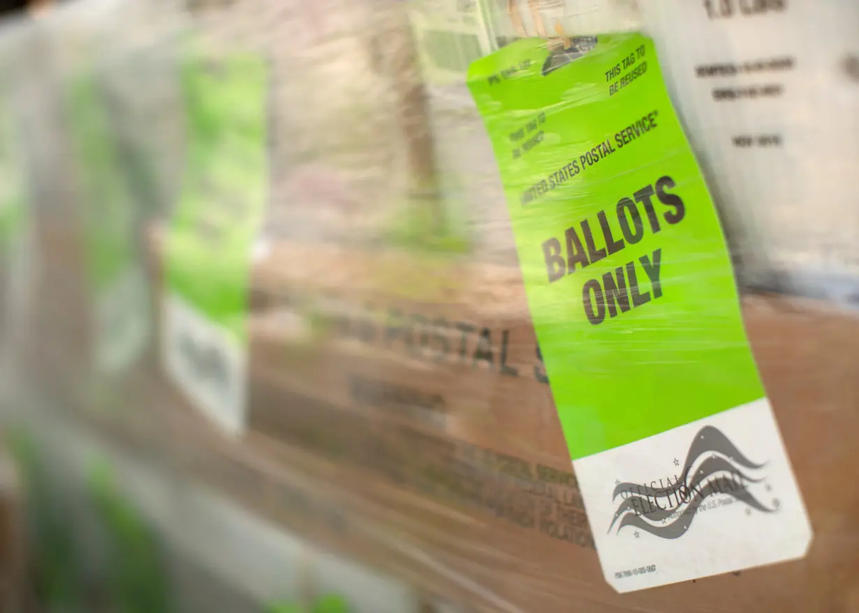 Mail-in Ballots shipped from Orange County Registrar of Voters to U.S. Post Office for delivery