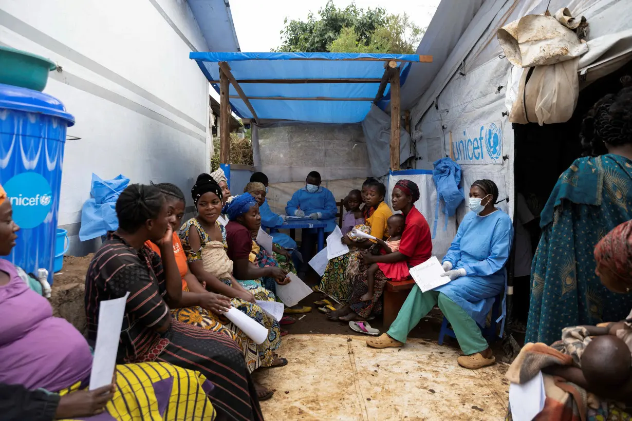 FILE PHOTO: Suspected mpox patients wait for consultation at the mpox treatment centre at the Kavumu hospital in Kabare territory