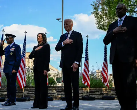 Biden, Harris and Trump visit Sept. 11 sites to mark 2001 attacks