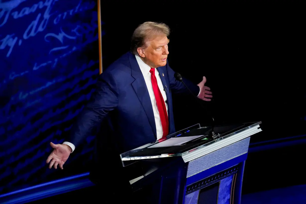 Former President Donald Trump during the second presidential debate on September 10.