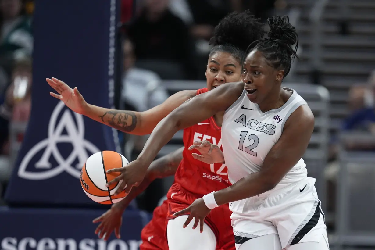 A’ja Wilson becomes the WNBA’s single-season scoring leader, Aces beat Fever for 14th straight time