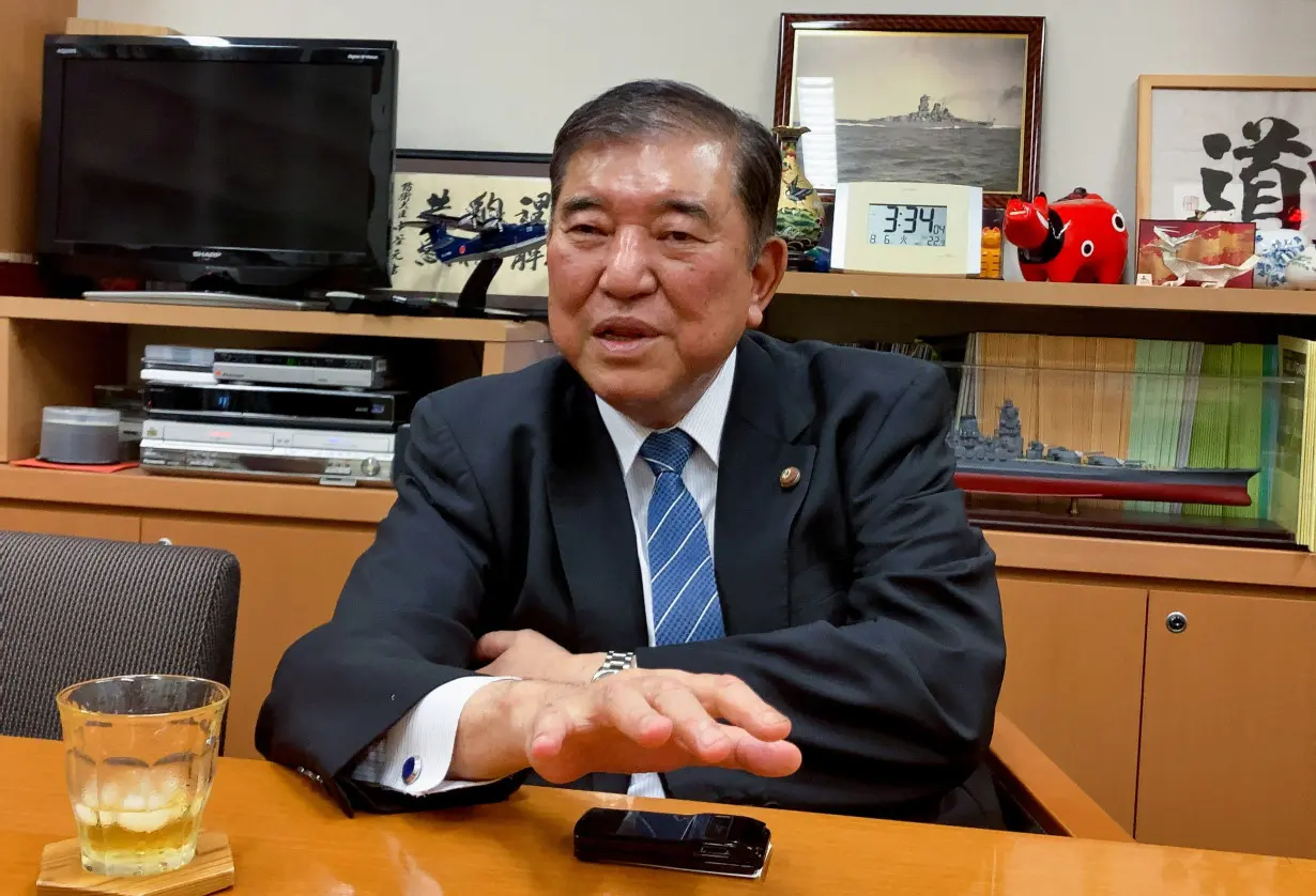 FILE PHOTO: Shigeru Ishiba of Japan's LDP gives interview in Tokyo