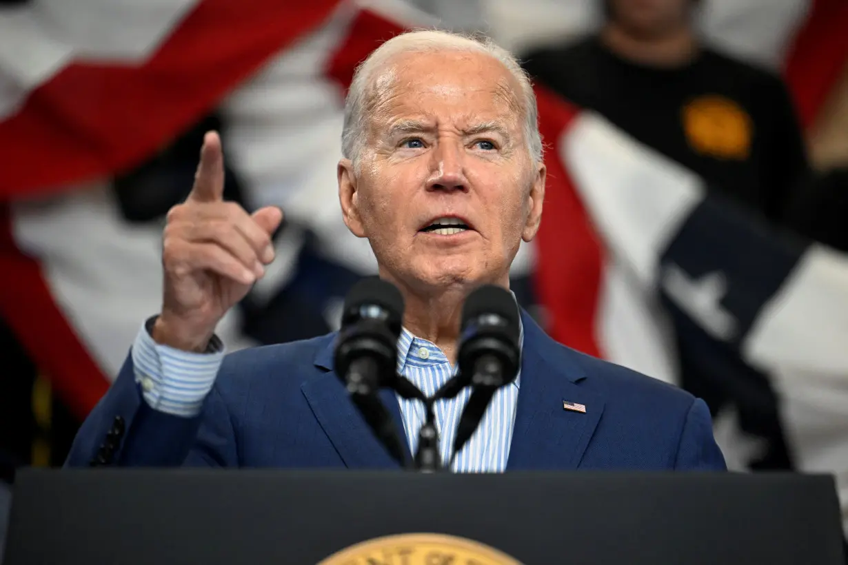 U.S. President Biden visits United Association Local 190 Training Center in Ann Arbor, Michigan