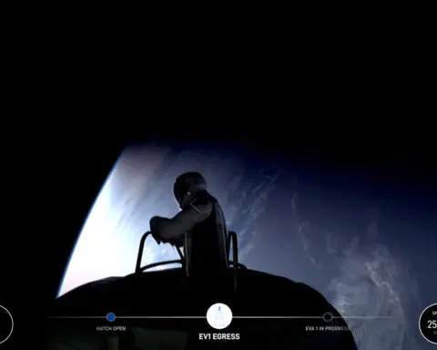 Four civilians on a daring SpaceX mission complete the first commercial spacewalk