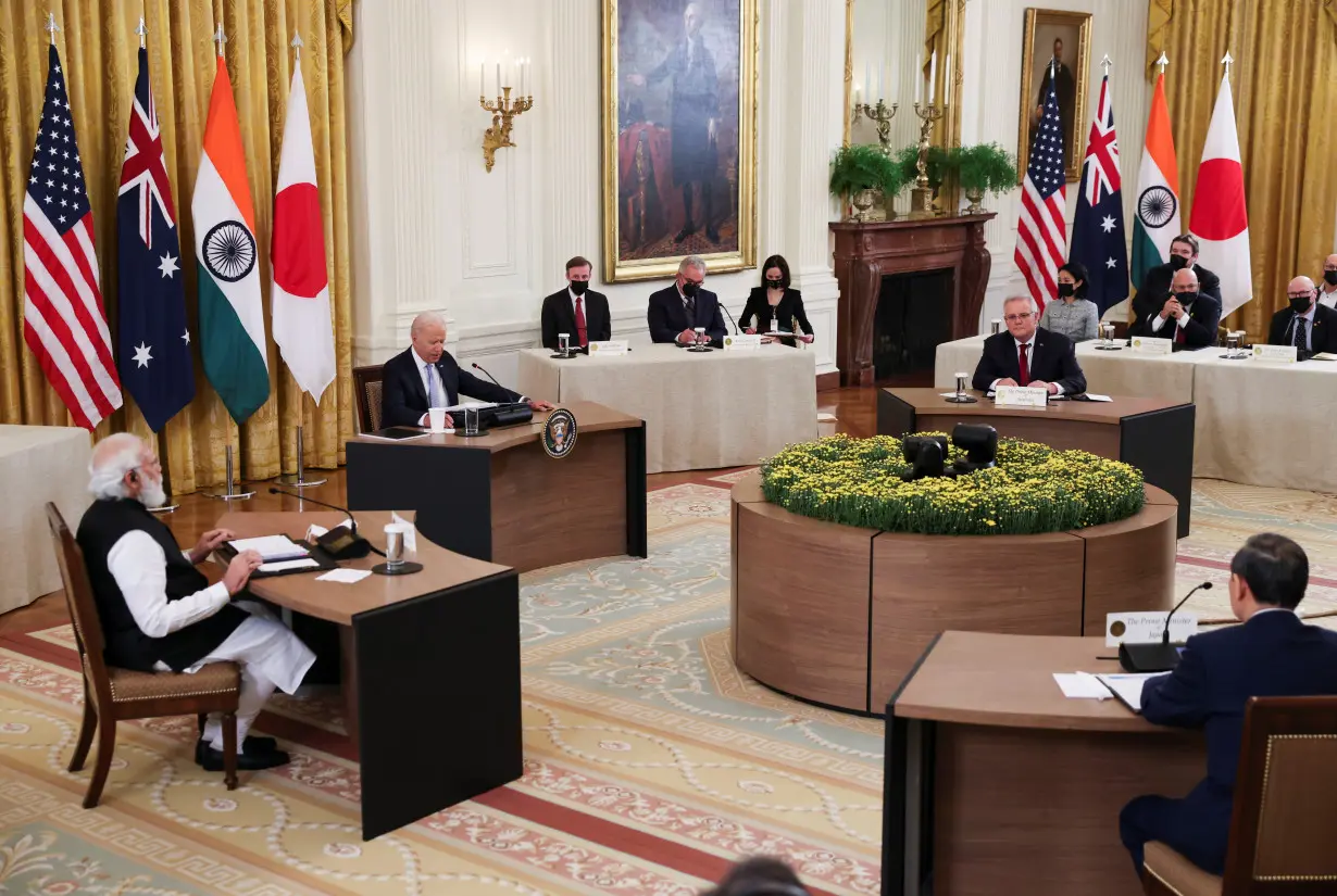 U.S. President Biden hosts 'Quad nations' meeting at the Leaders' Summit of the Quadrilateral Framework at the White House in Washington