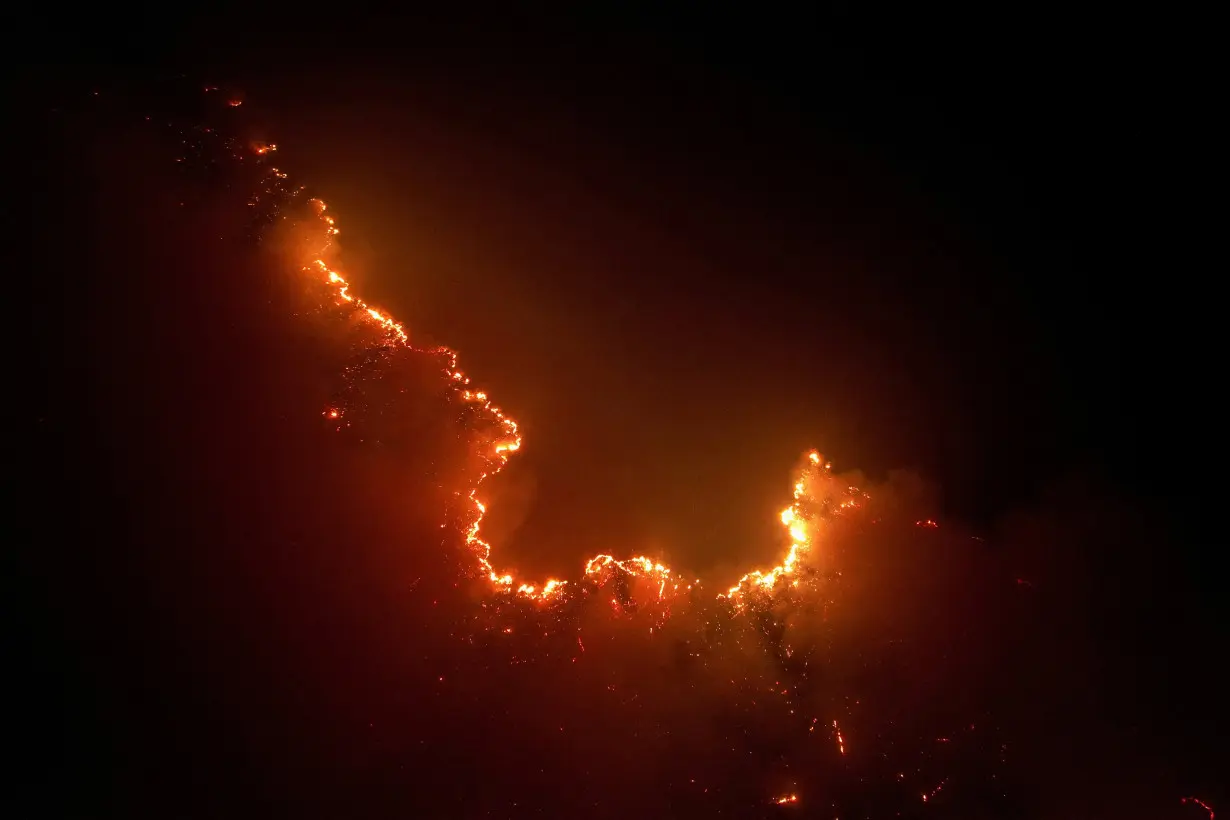 FILE PHOTO: Drone view shows a fire from burning vegetation in Amazon rainforest in Apui