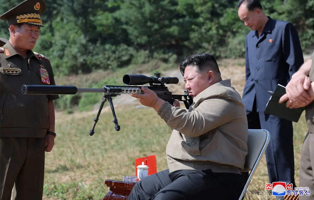 North Korean leader Kim Jong Un visits the training base of the special operations armed force of North Korea's army