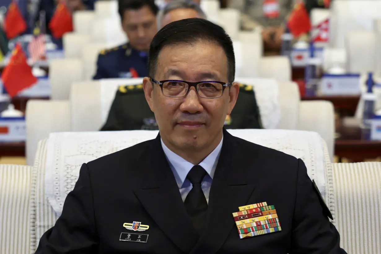 Chinese Defence Minister Dong Jun attends the Beijing Xiangshan Forum in Beijing