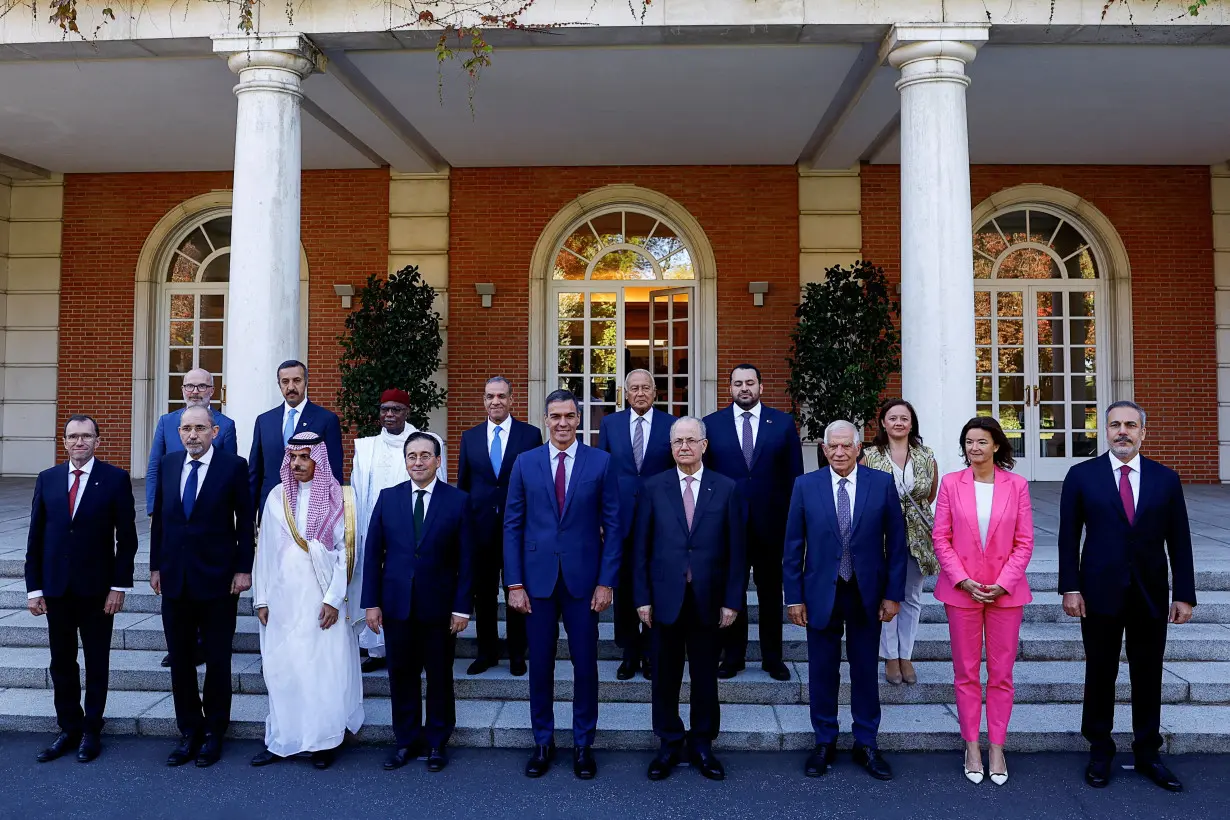 Spain hosts a meeting of foreign ministers from EU and Arab countries on Middle East crisis, in Madrid