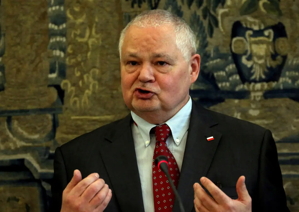 FILE PHOTO: Poland's central bank governor-designate Glapinski speaks during a hearing at a parliamentary panel at the Parliament in Warsaw