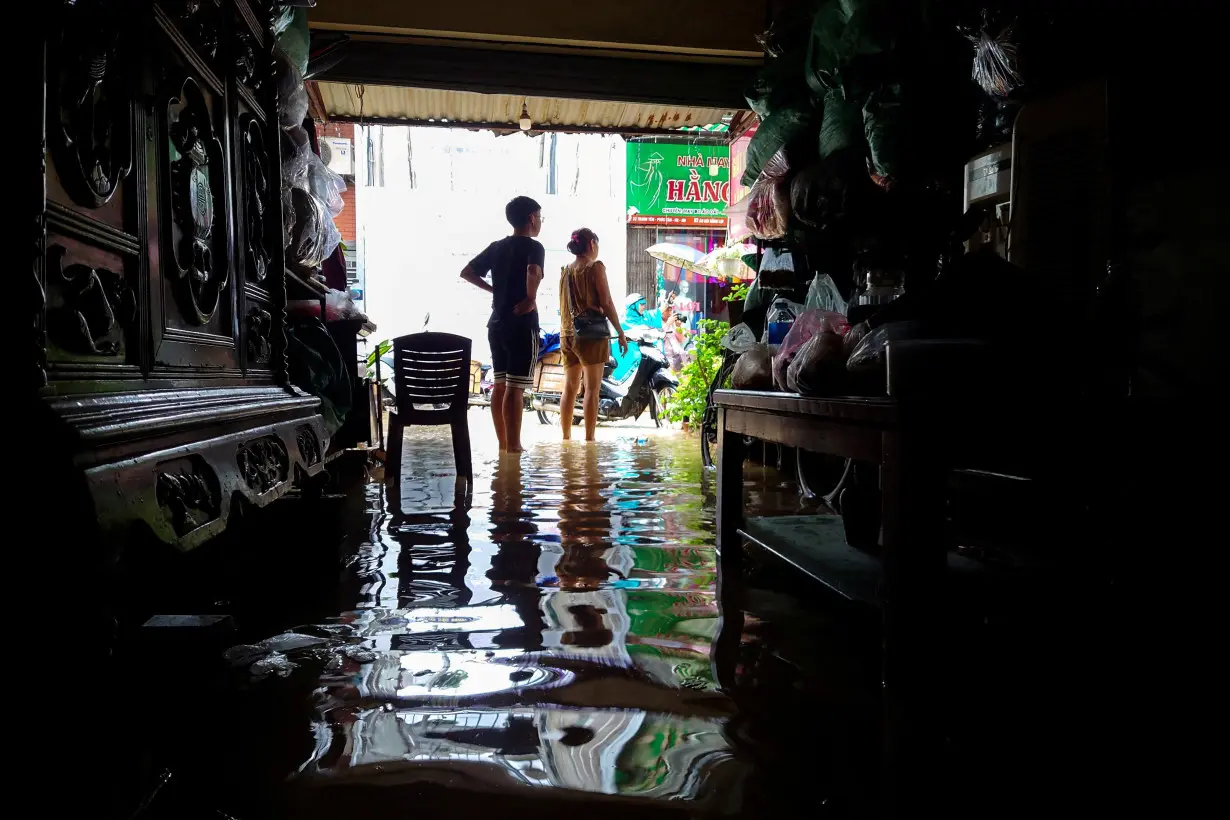 FILE PHOTO: Floods following the impact of Typhoon Yagi, in Hanoi