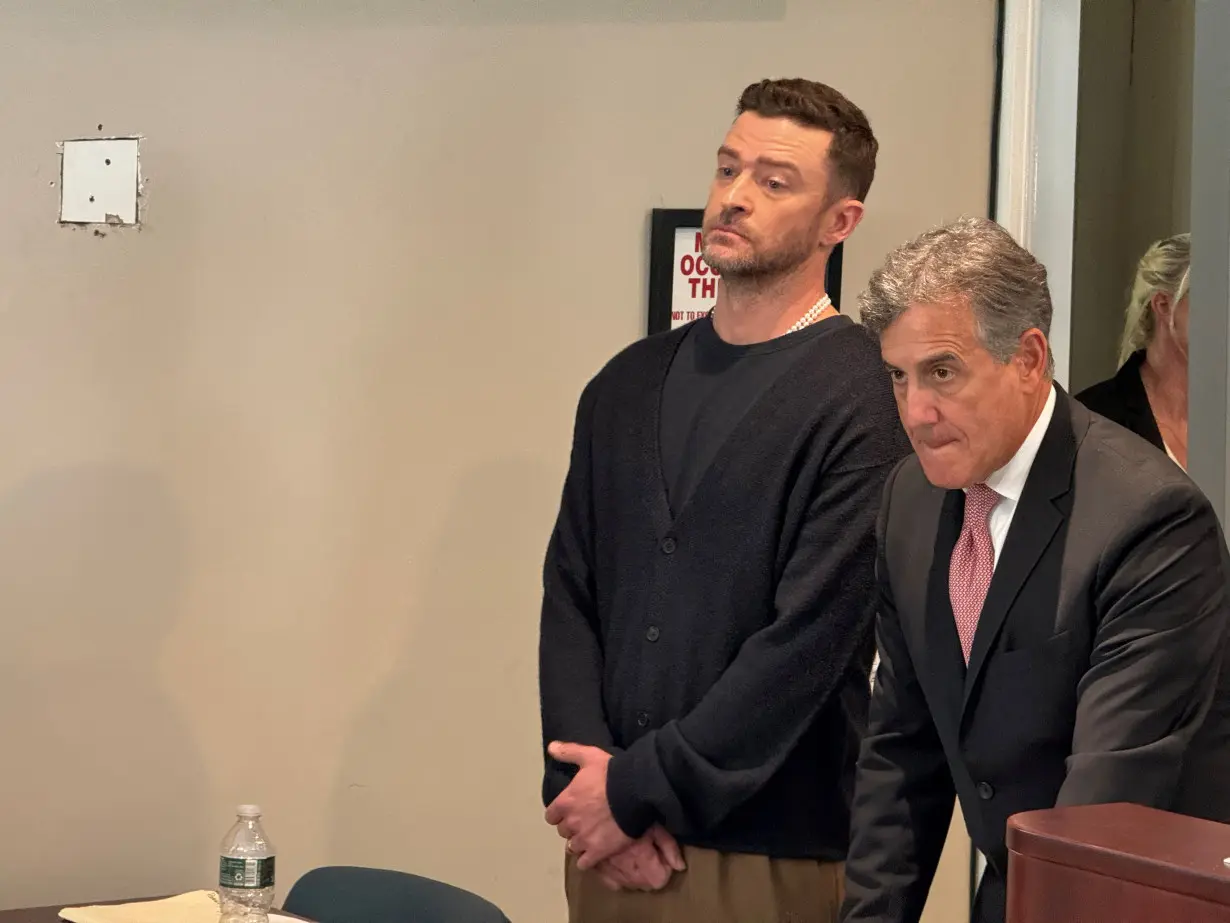 Singer Justin Timberlake appears in court in Sag Harbor, New York